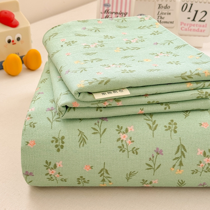 91家纺网 家纺一手货源 找家纺 爱彼家纺 2026春夏新款原棉老粗布小碎花风格系列二 春满园