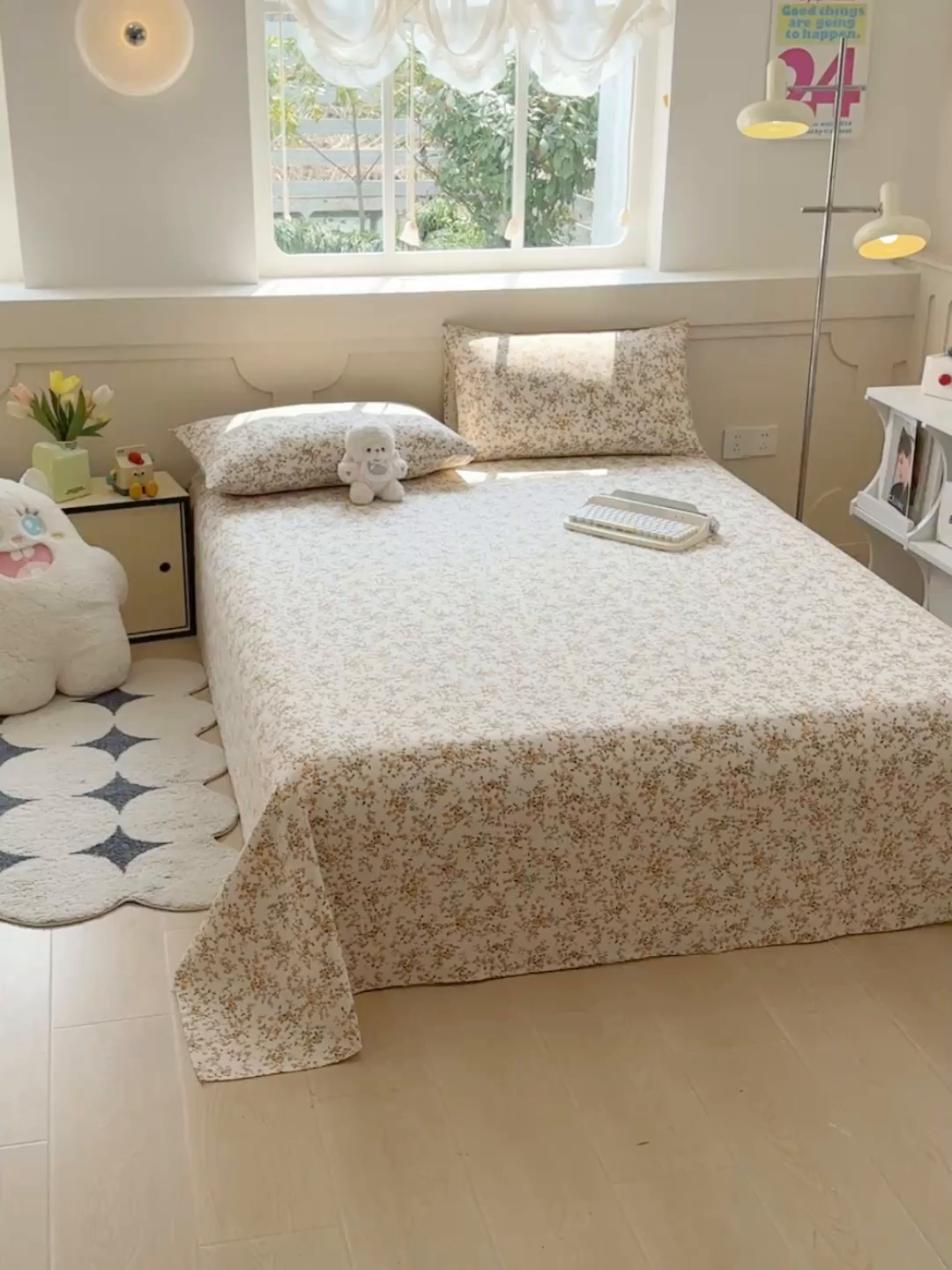 91家纺网 家纺一手货源 找家纺 爱彼家纺 2026春夏新款原棉老粗布小碎花风格系列二 锦绣花舞