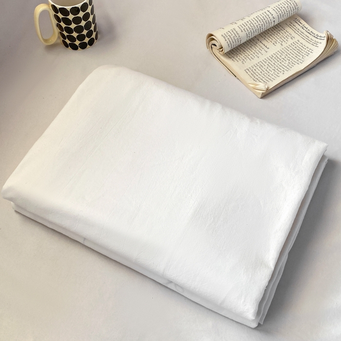 91家纺网 家纺一手货源 找家纺 （总）对白 2026新款全棉色织水洗棉单被套-云舞白