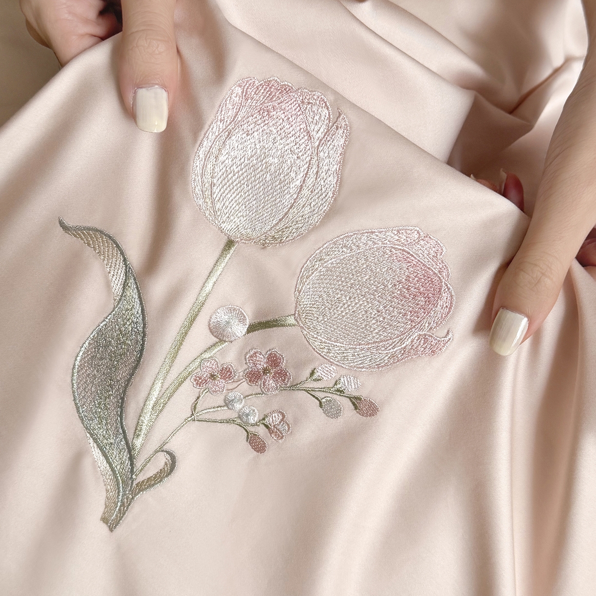 91家纺网 家纺一手货源 找家纺 （总）鹿班家居 2026春季新品100S长绒棉精密刺绣系列四件套-悦己如花（标准会员-20元)