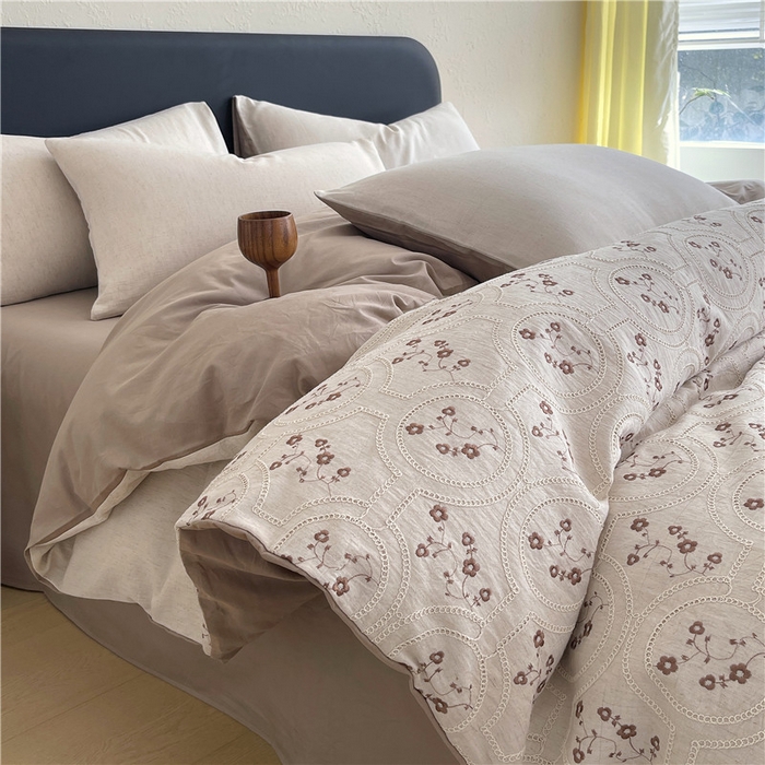 91家纺网 家纺一手货源 找家纺 （总）琪格格纺织 2026新款棉麻特种刺绣高奢四件套