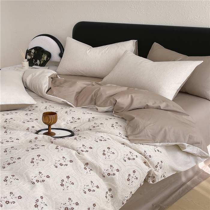 91家纺网 家纺一手货源 找家纺 琪格格纺织 2026新款棉麻特种刺绣高奢四件套 屿光漫织