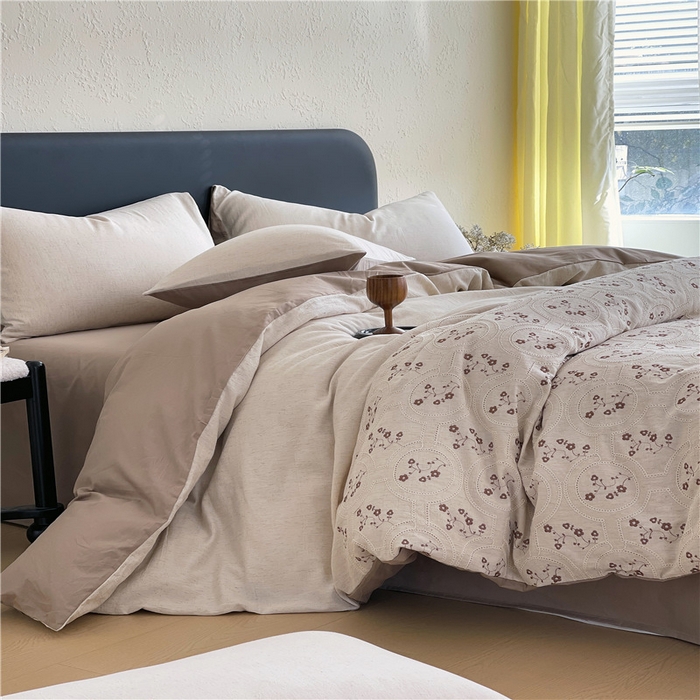 91家纺网 家纺一手货源 找家纺 琪格格纺织 2026新款棉麻特种刺绣高奢四件套 屿光漫织