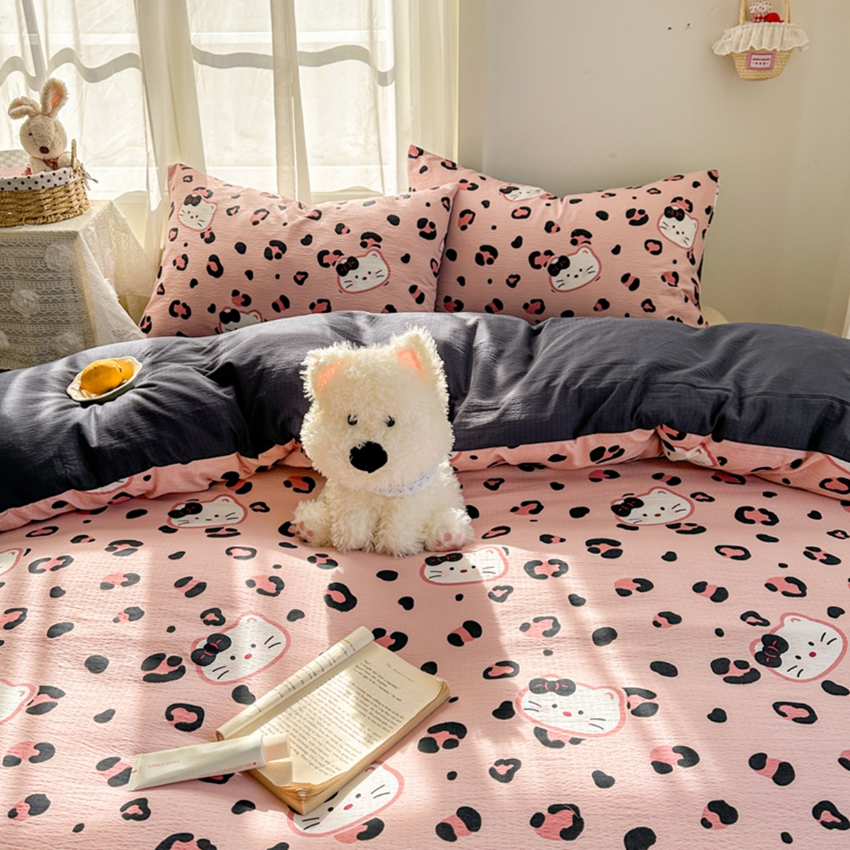 91家纺网 家纺一手货源 找家纺 （总）宏源家纺 2026新款云感提花双层纱四件套