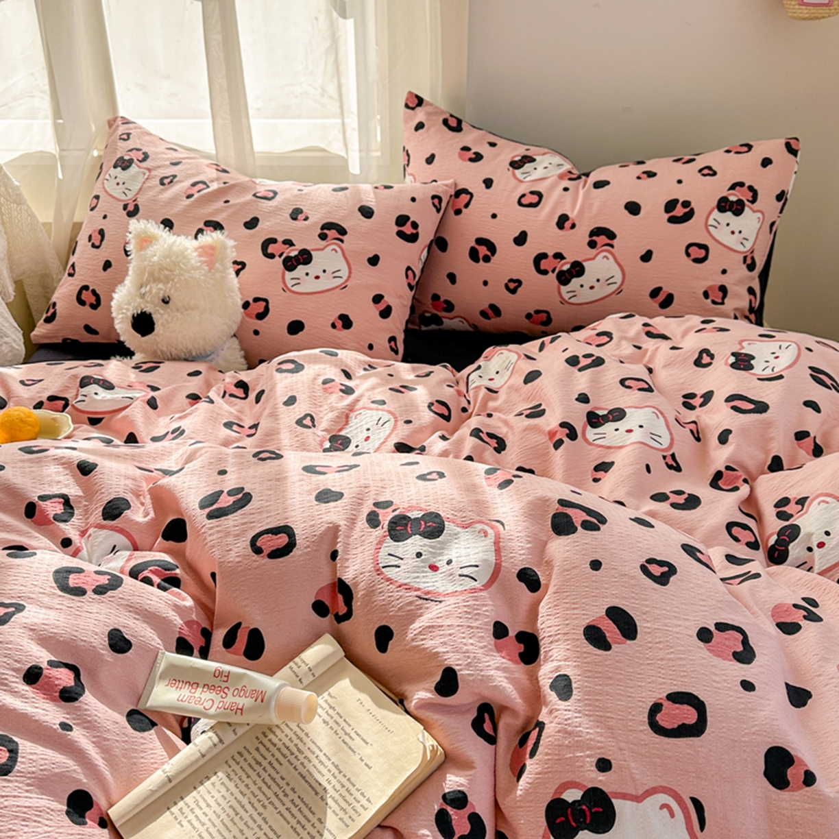 91家纺网 家纺一手货源 找家纺 （总）宏源家纺 2026新款云感提花双层纱四件套