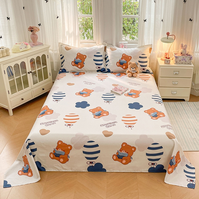 91家纺网 家纺一手货源 找家纺 （总）世爵 2026新款全棉纯棉印花小清新单床单单品系列