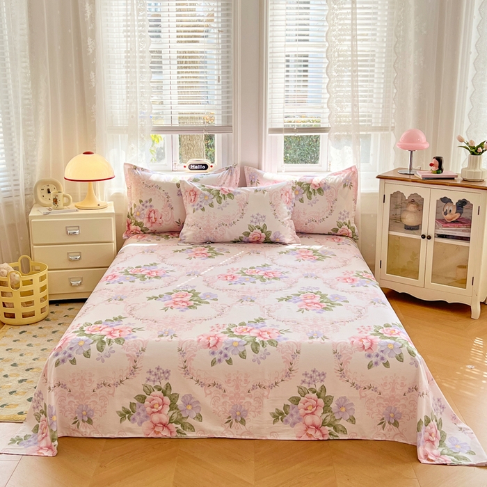 91家纺网 家纺一手货源 找家纺 （总）世爵 2026新款全棉纯棉印花小清新单床单单品系列