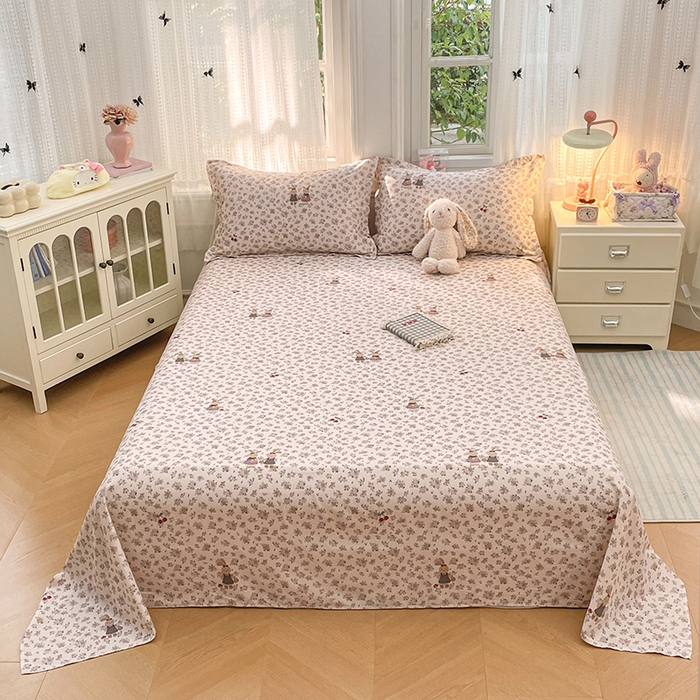 91家纺网 家纺一手货源 找家纺 （总）世爵 2026新款全棉纯棉印花小清新单床单单品系列