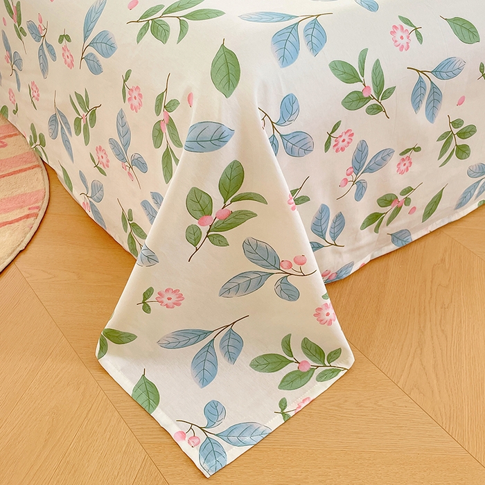 91家纺网 家纺一手货源 找家纺 世爵 2026新款全棉纯棉印花小清新单床单单品系列 花样年华