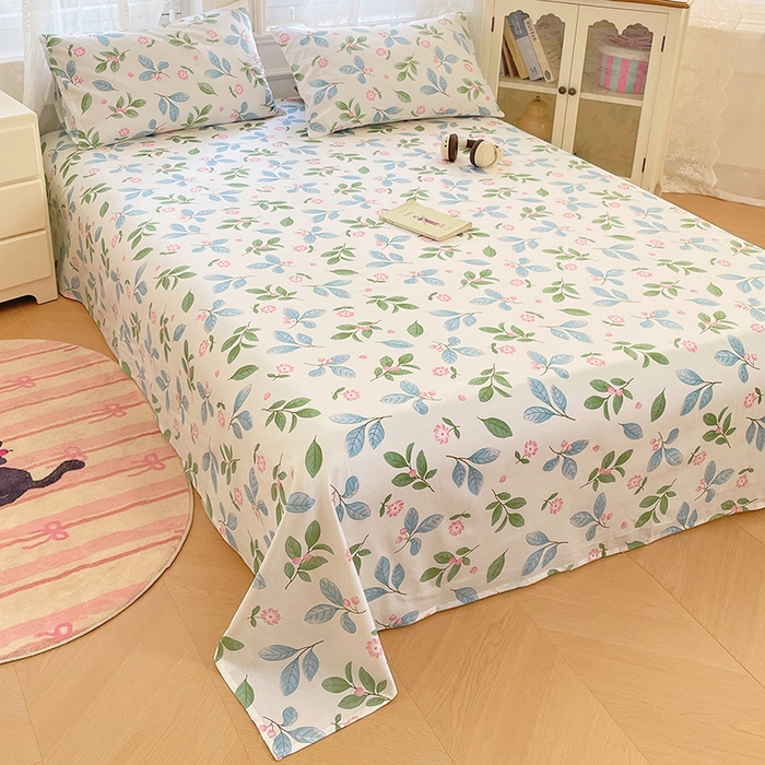 91家纺网 家纺一手货源 找家纺 世爵 2026新款全棉纯棉印花小清新单床单单品系列 花样年华