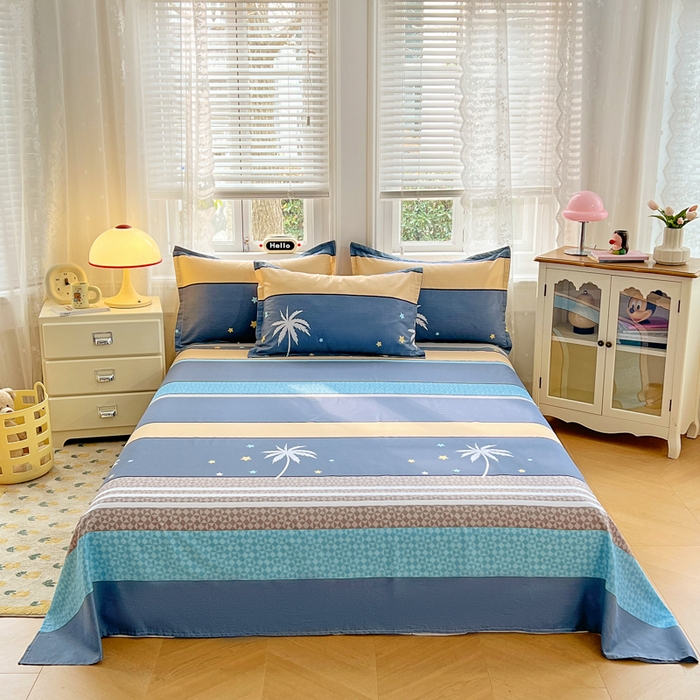 世爵 2026新款全棉纯棉印花小清新单床单单品系列 漫步云端