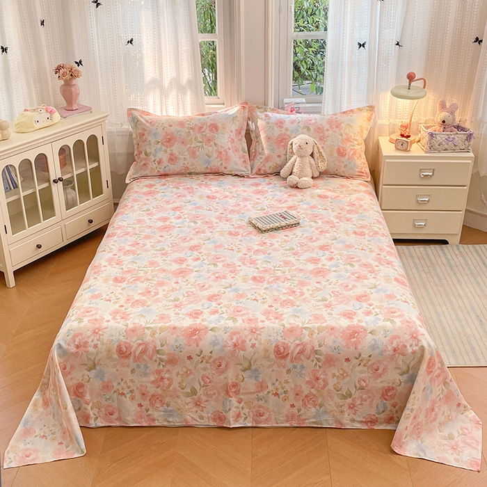 世爵 2026新款全棉纯棉印花小清新单床单单品系列 盛夏晚晴