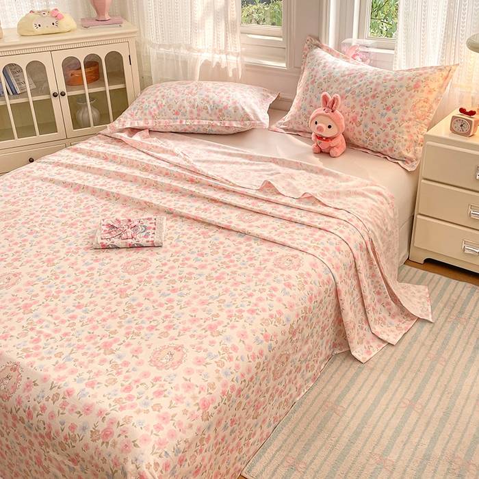 91家纺网 家纺一手货源 找家纺 世爵 2026新款全棉纯棉印花小清新单床单单品系列 碎花拾影