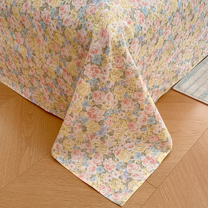 91家纺网 家纺一手货源 找家纺 世爵 2026新款全棉纯棉印花小清新单床单单品系列 仙本娜