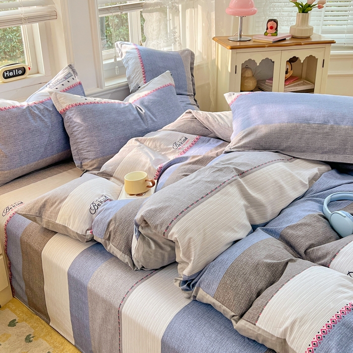 91家纺网 家纺一手货源 找家纺 世爵 2026新款全棉纯棉印花小清新单床单单品系列 尤里卡