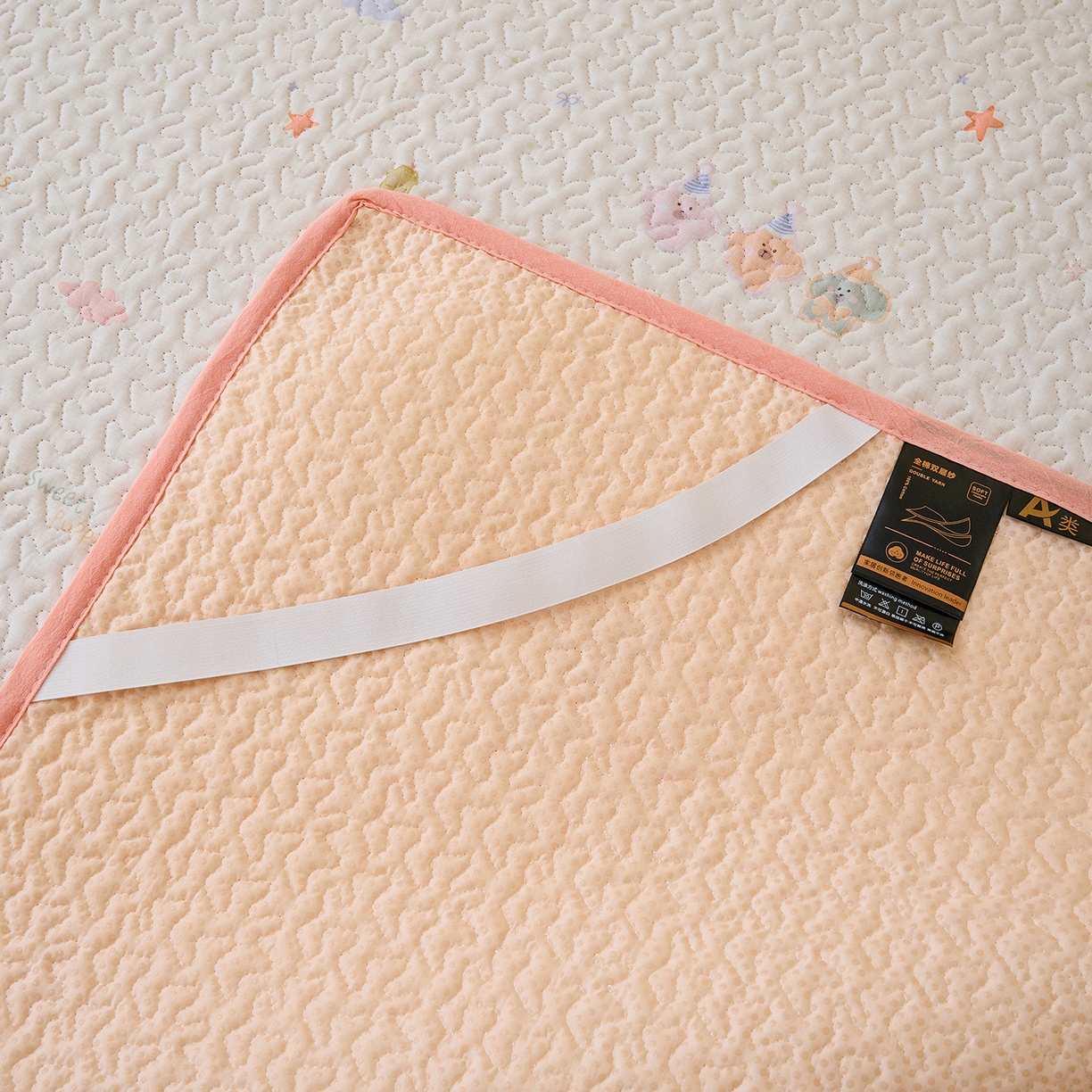 91家纺网 家纺一手货源 找家纺 （总）拾小柒 2026年新款全棉双层纱床护垫纯棉防滑床盖床褥子软床垫