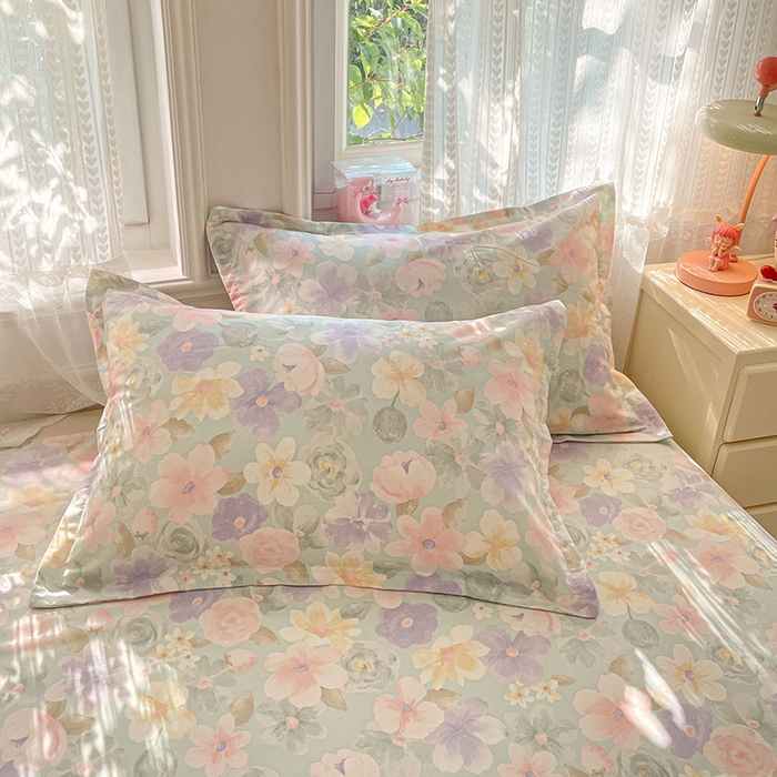 91家纺网 家纺一手货源 找家纺 （总）世爵 2026新款全棉纯棉印花小清新单枕套