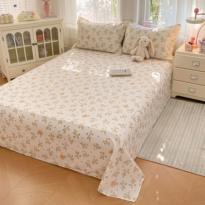 91家纺网 家纺一手货源 找家纺 世爵 2026新款全棉纯棉印花小清新单枕套 城南花开