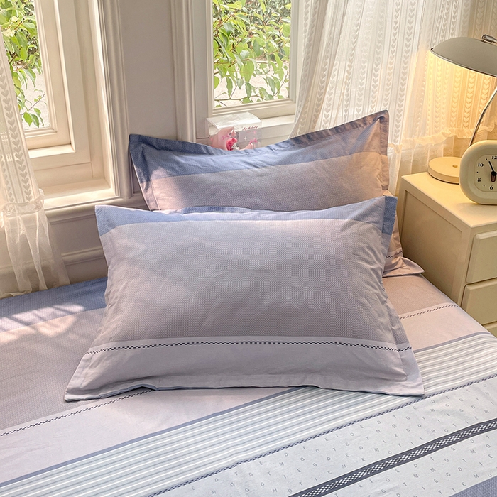 世爵 2026新款全棉纯棉印花小清新单枕套单 海纳百川