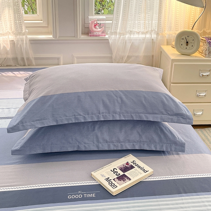 91家纺网 家纺一手货源 找家纺 世爵 2026新款全棉纯棉印花小清新单枕套 海纳百川