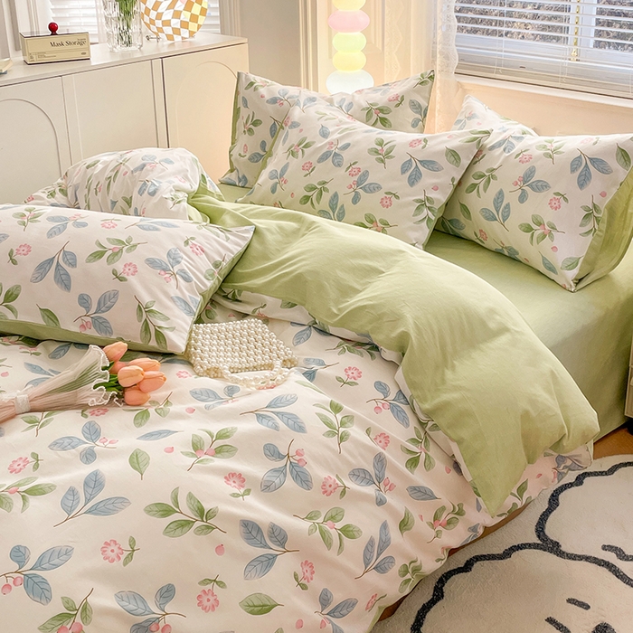 91家纺网 家纺一手货源 找家纺 世爵 2026新款全棉纯棉印花小清新单枕套 花样年华