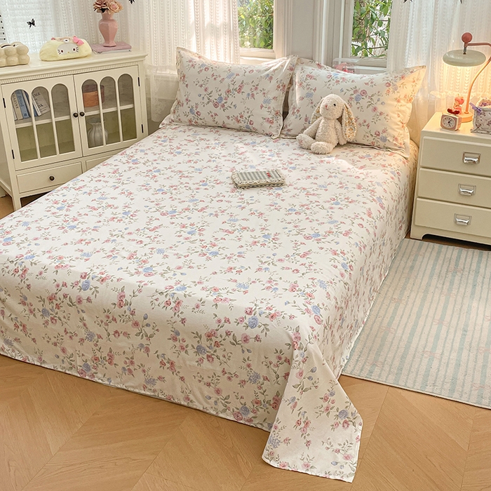 91家纺网 家纺一手货源 找家纺 世爵 2026新款全棉纯棉印花小清新单枕套 妙语花香