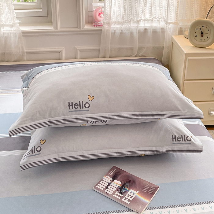 91家纺网 家纺一手货源 找家纺 世爵 2026新款全棉纯棉印花小清新单枕套 墨尔本