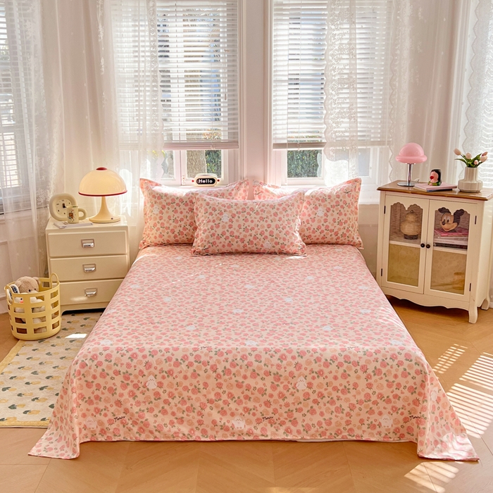 91家纺网 家纺一手货源 找家纺 世爵 2026新款全棉纯棉印花小清新单枕套 浓情玫瑰