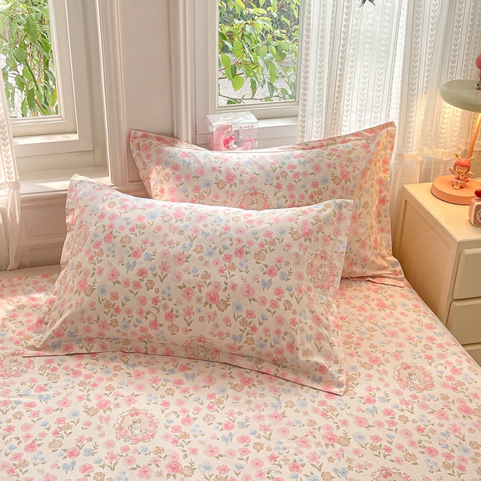 世爵 2026新款全棉纯棉印花小清新单枕套单 碎花拾影