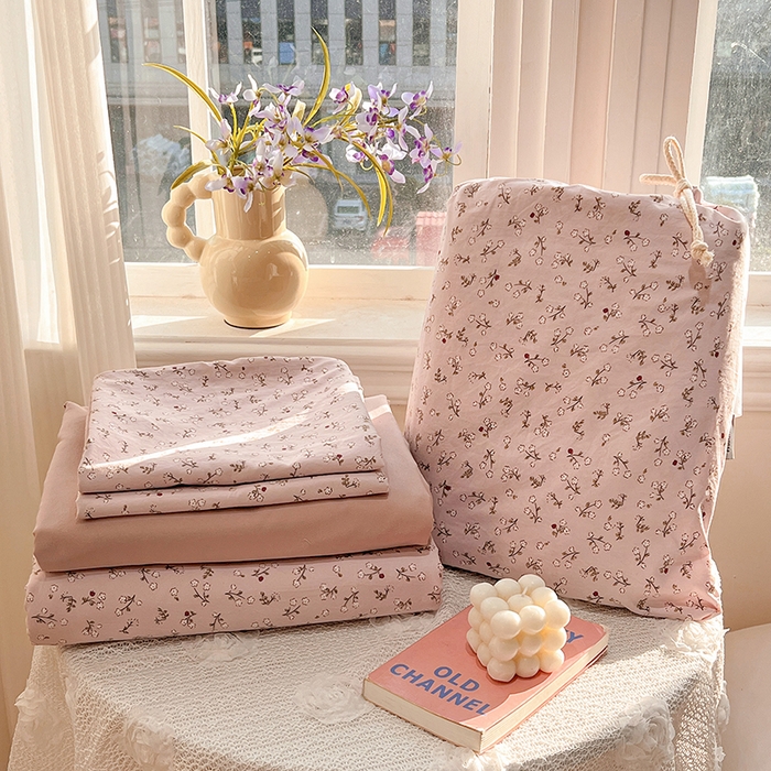 91家纺网 家纺一手货源 找家纺 （总）梦纤绒 2026新款古法水洗仿棉云感纱四件套