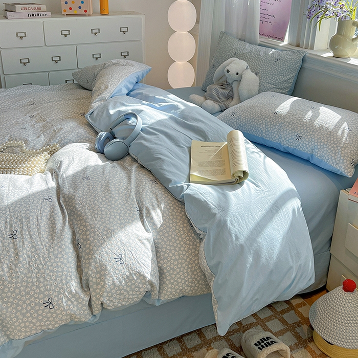 91家纺网 家纺一手货源 找家纺 梦纤绒 2026新款古法水洗仿棉云感纱四件套 赫莲娜