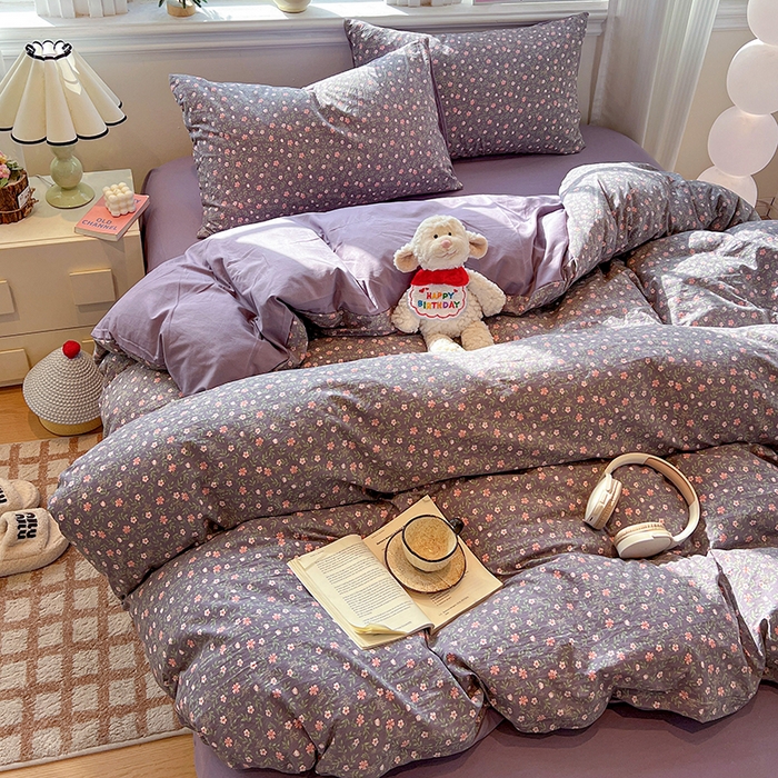 91家纺网 家纺一手货源 找家纺 梦纤绒 2026新款古法水洗仿棉云感纱四件套 花絮