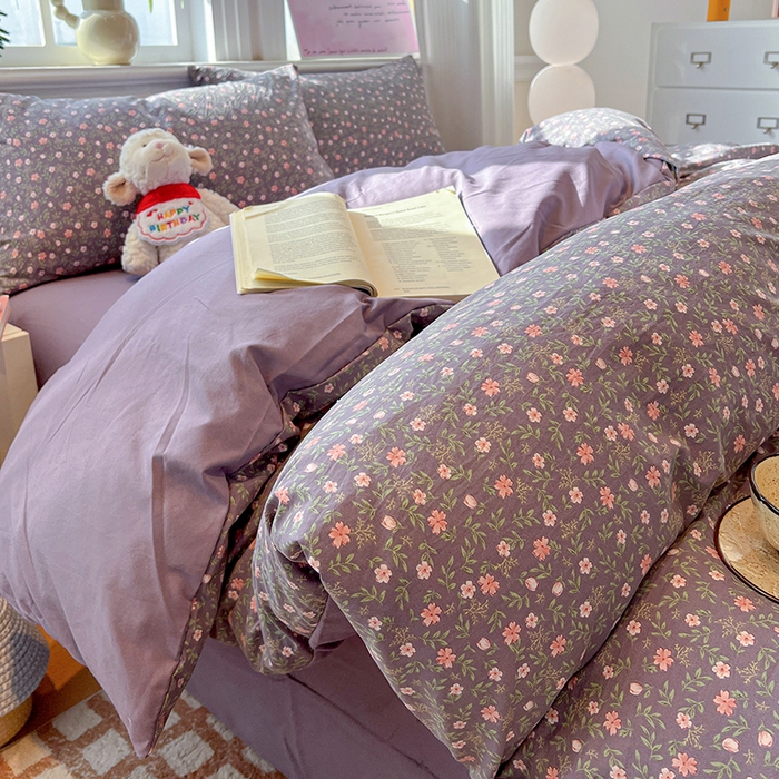 91家纺网 家纺一手货源 找家纺 梦纤绒 2026新款古法水洗仿棉云感纱四件套 花絮