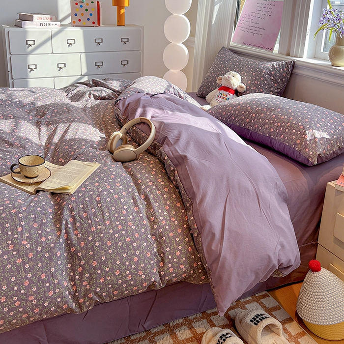 91家纺网 家纺一手货源 找家纺 梦纤绒 2026新款古法水洗仿棉云感纱四件套 花絮