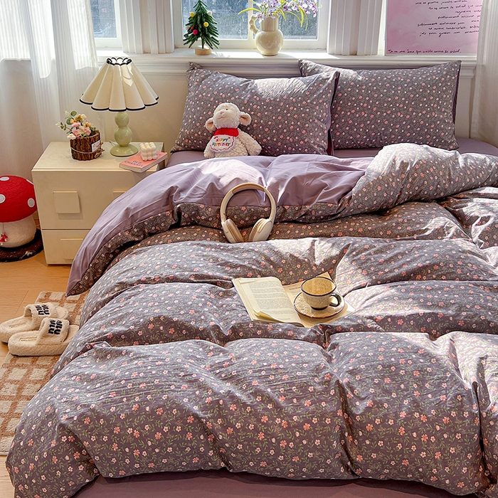 91家纺网 家纺一手货源 找家纺 梦纤绒 2026新款古法水洗仿棉云感纱四件套 花絮