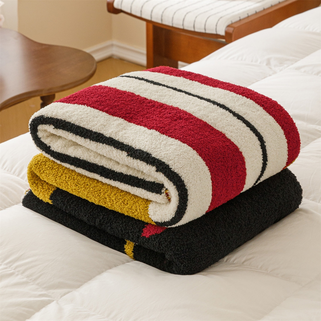 91家纺网 家纺一手货源 找家纺 瑞米家居 2026新款多功能半边绒盖毯毛毯毯子 呆萌星猫