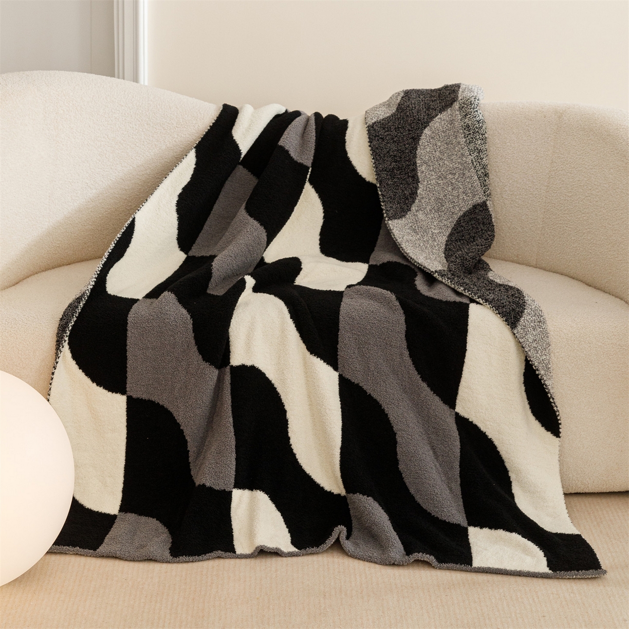 瑞米家居 2026新款多功能半边绒盖毯毛毯毯子 空白格