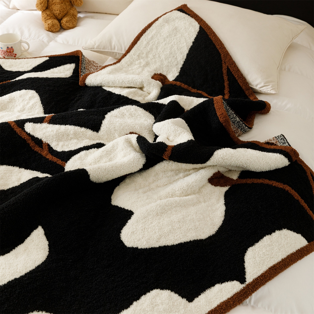 91家纺网 家纺一手货源 找家纺 瑞米家居 2026新款多功能半边绒盖毯毛毯毯子 朵朵绒