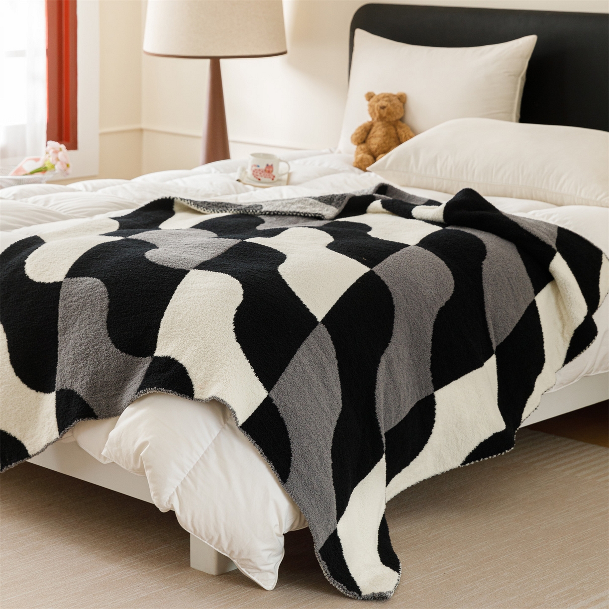 91家纺网 家纺一手货源 找家纺 瑞米家居 2026新款多功能半边绒盖毯毛毯毯子 空白格