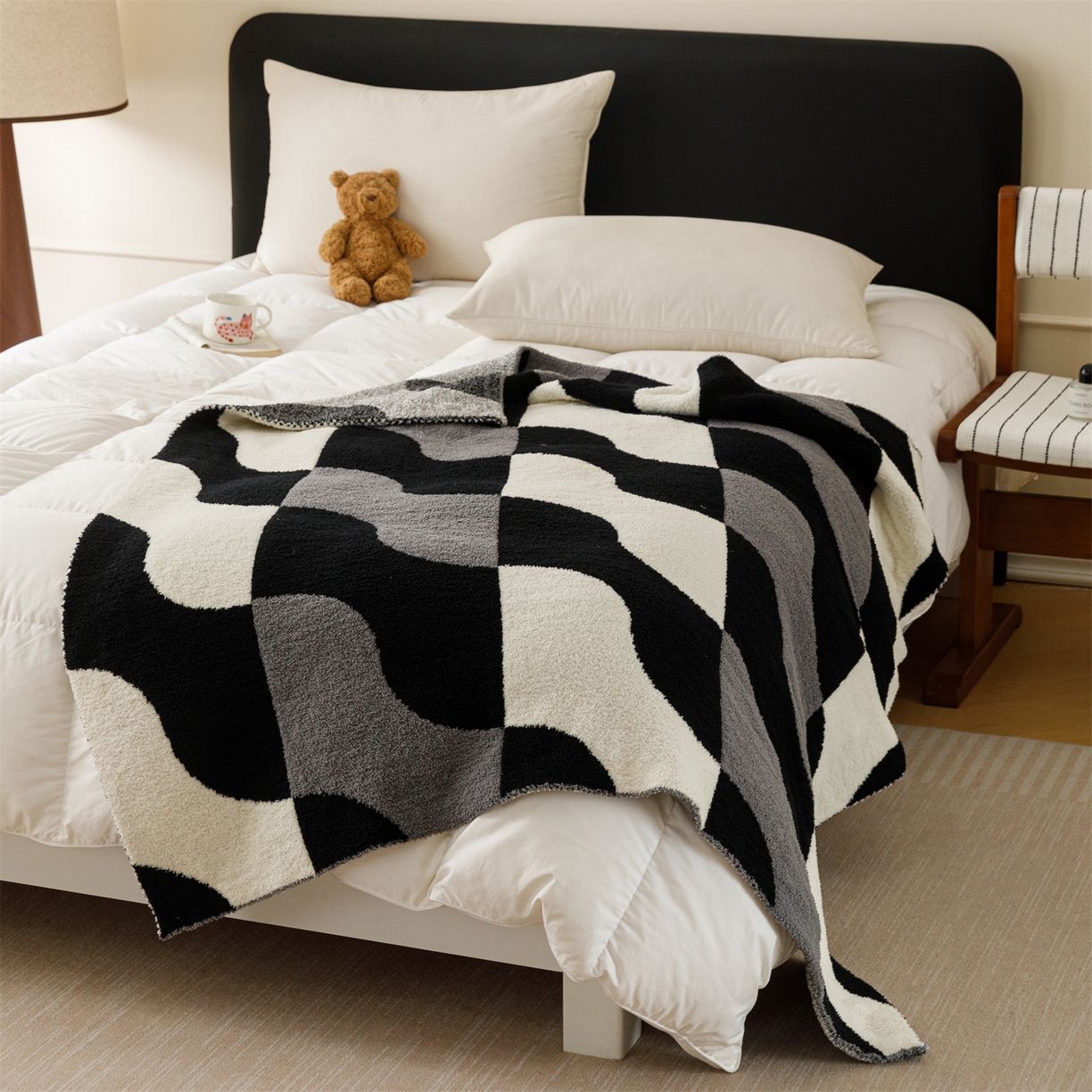 91家纺网 家纺一手货源 找家纺 瑞米家居 2026新款多功能半边绒盖毯毛毯毯子 空白格