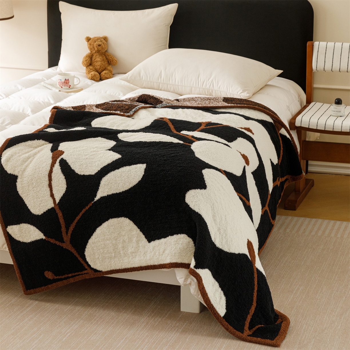 91家纺网 家纺一手货源 找家纺 瑞米家居 2026新款多功能半边绒盖毯毛毯毯子 朵朵绒