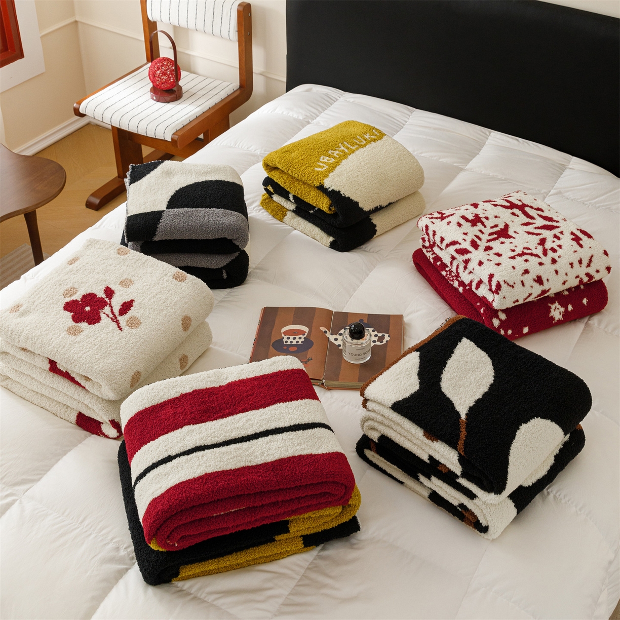 91家纺网 家纺一手货源 找家纺 瑞米家居 2026新款多功能半边绒盖毯毛毯毯子 组合图仅供参考不可下单