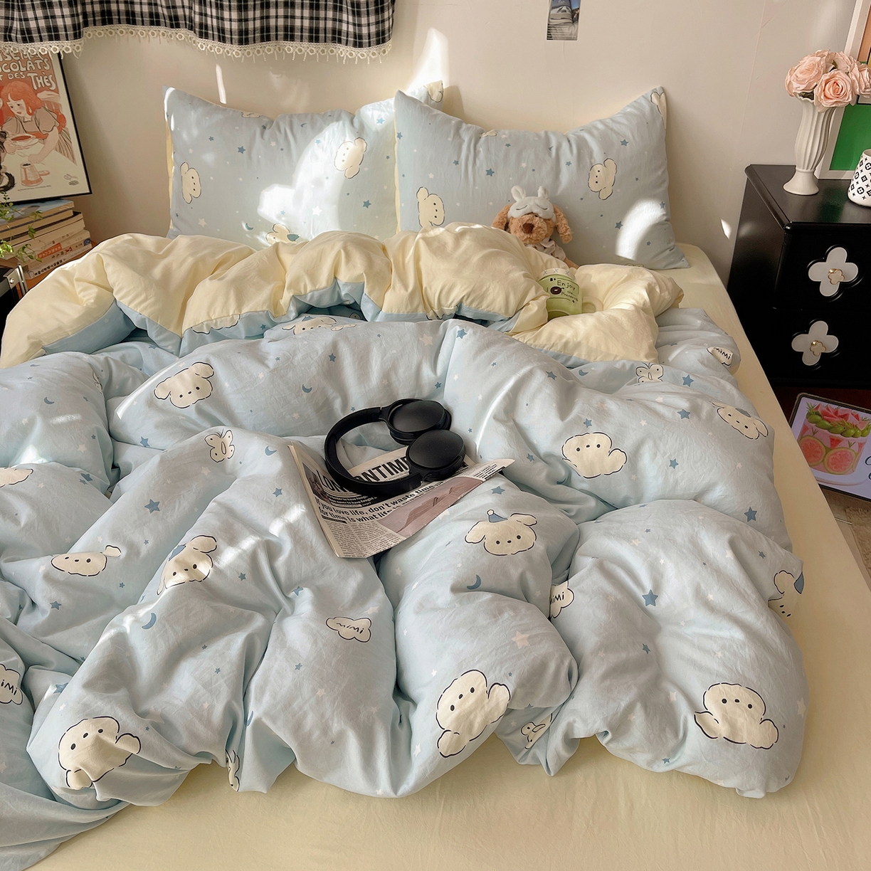 91家纺网 家纺一手货源 找家纺 （总）初夏家纺 2026 软绵绵A类水洗棉床上用品四件套床单三件套被套--【提供买家秀】