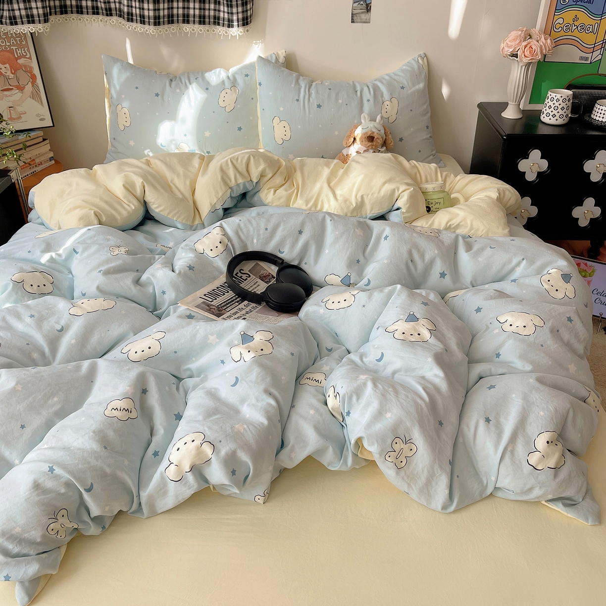 91家纺网 家纺一手货源 找家纺 （总）初夏家纺 2026 软绵绵A类水洗棉床上用品四件套床单三件套被套--【提供买家秀】