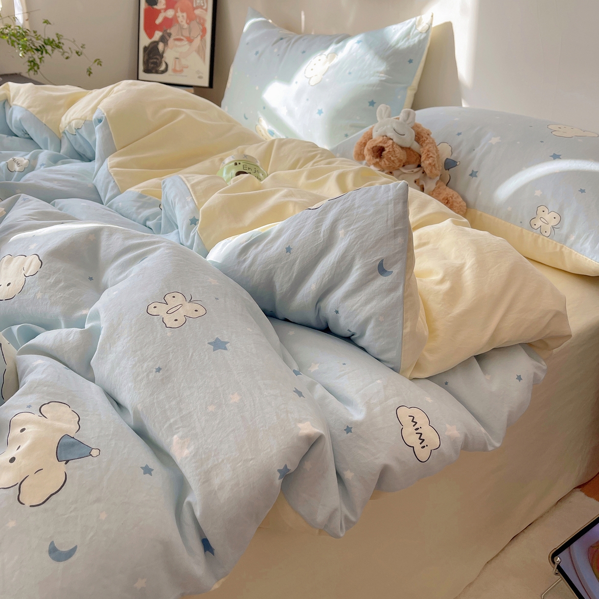 91家纺网 家纺一手货源 找家纺 （总）初夏家纺 2026 软绵绵A类水洗棉床上用品四件套床单三件套被套--【提供买家秀】