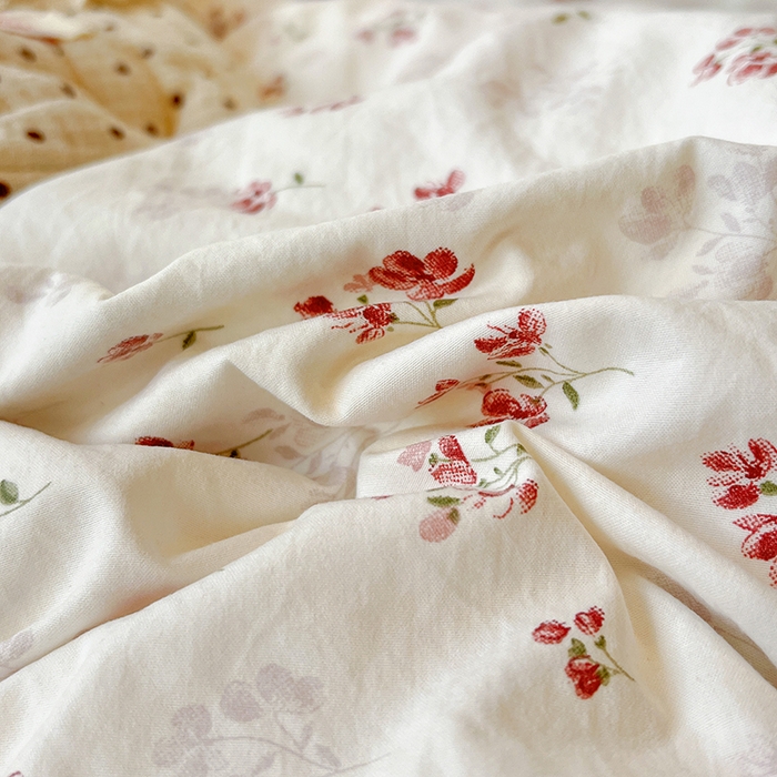 91家纺网 家纺一手货源 找家纺 梦纤绒 2026新款古法水洗仿棉云感纱四件套 疏影