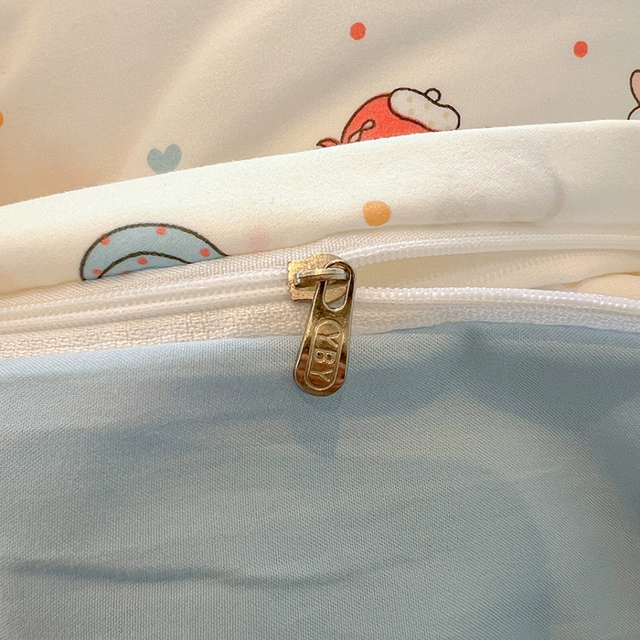 91家纺网 家纺一手货源 找家纺 梦纤绒 2026新款古法水洗仿棉云感纱四件套 童趣