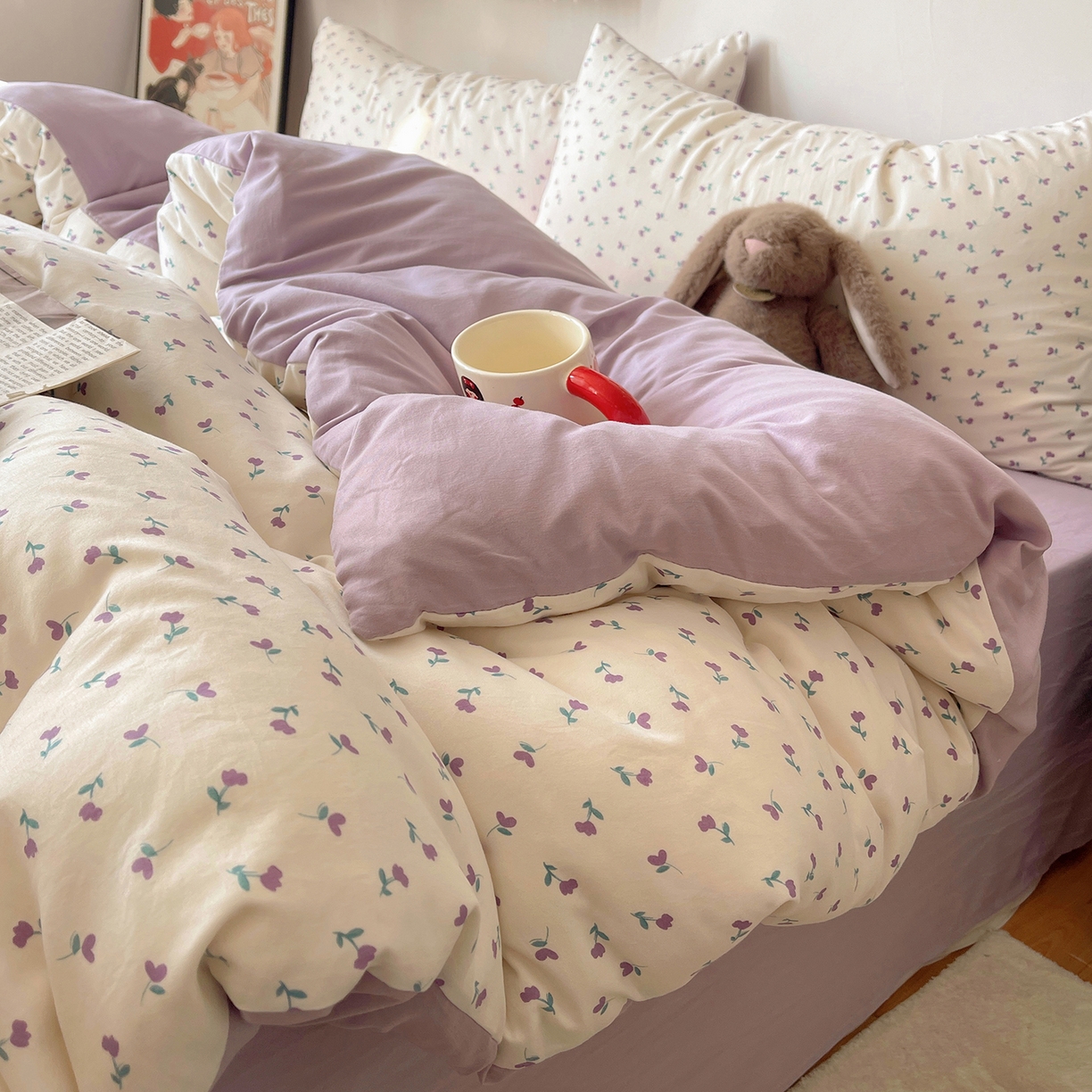 91家纺网 家纺一手货源 找家纺 （总）初夏家纺 2026 软绵绵A类水洗棉床上用品四件套床单三件套被套--【提供买家秀】