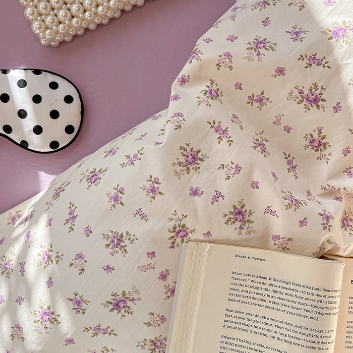 91家纺网 家纺一手货源 找家纺 梦纤绒 2026新款古法水洗仿棉云感纱四件套 薰衣草