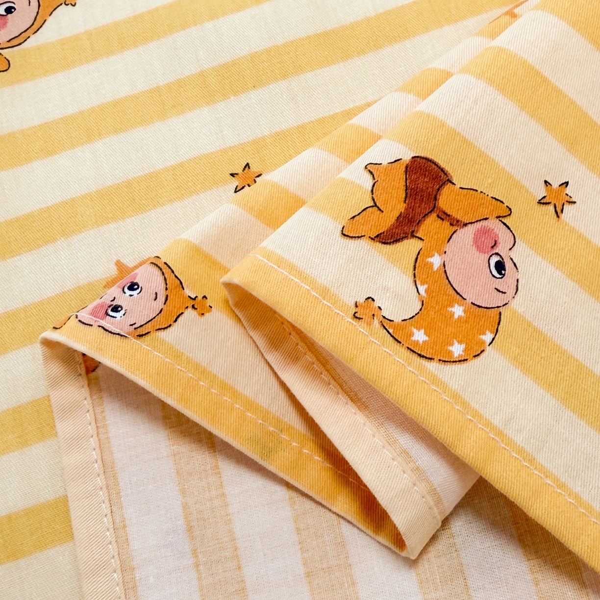 91家纺网 家纺一手货源 找家纺 （总）呗旺鹿 2026新款全棉纯棉13070星星人单品床单 床单单件